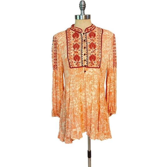 Anthropologie Claudia Embroidered Tunic Top Small - Picture 3 of 7